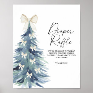 Christmas tree diaper raffle poster