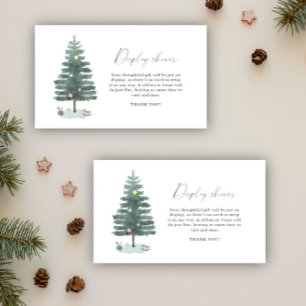 Christmas tree - display shower enclosure card