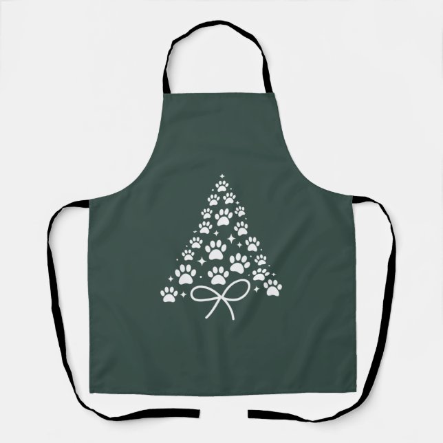 Christmas Tree Dog Lover Owner Gift Holiday  Apron (Front)
