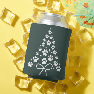 Christmas Tree Dog Lover Owner Gift Holiday  Can Cooler