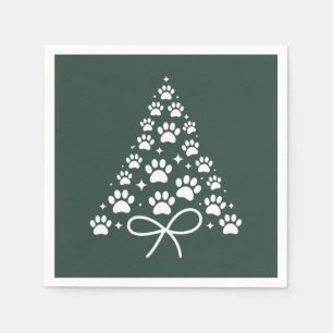 Christmas Tree Dog Lover Owner Gift Holiday Napkin