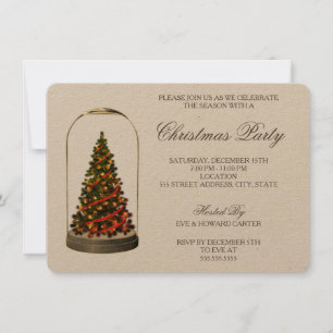 CHRISTMAS TREE DOME CHRISTMAS PARTY INVITATION