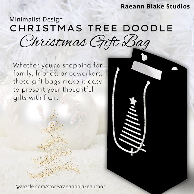 Christmas Tree Doodle Gift Bag (Creator Uploaded)
