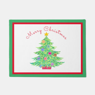 Christmas Tree Door Mat