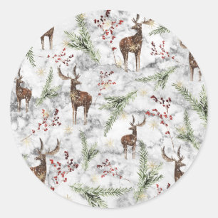 Christmas Tree Dot Art Classic Round Sticker
