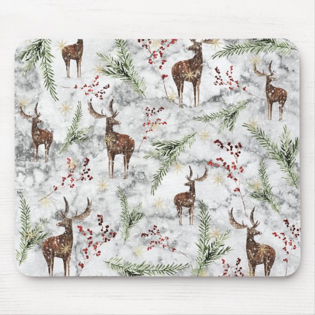 Christmas Tree Dot Art Mouse Mat (Front)