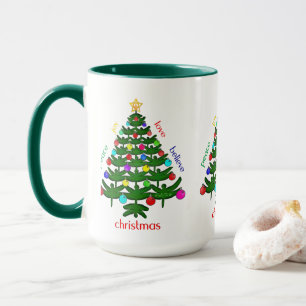 Christmas Tree Dragonfly Mug