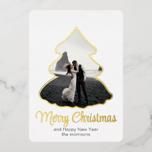 Christmas tree elegance  5" x 7" Foil Invitation