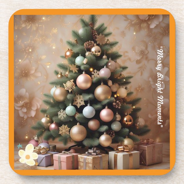 "Christmas Tree Elegance" Coaster (Front)