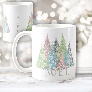 Christmas Tree Elegant Glam Custom Name mug