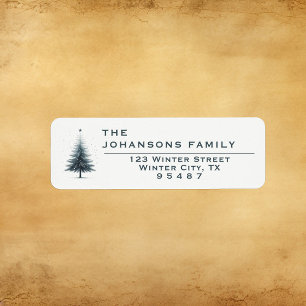  Christmas Tree Elegant - Return Address Label