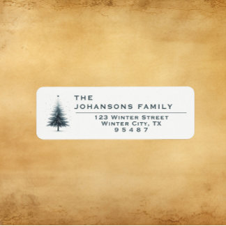  Christmas Tree Elegant - Return Address Label