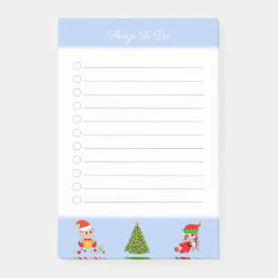 Christmas Tree & Elves Things To Do Post-it Notes