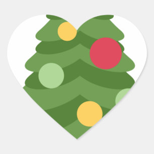 christmas tree emojis heart sticker