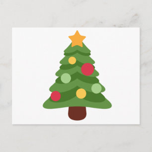 christmas tree emojis holiday postcard