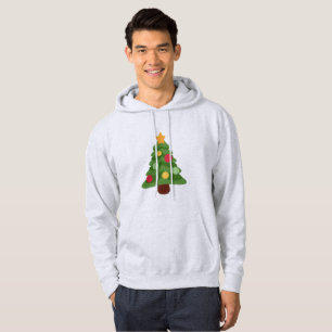 christmas tree emojis mens hooded hoody sweatshirt