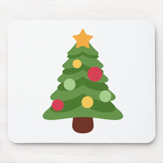 christmas tree emojis mouse mat (Front)