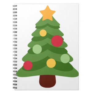 christmas tree emojis notebook