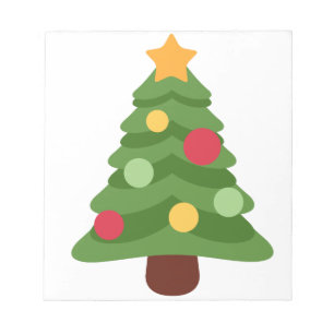 christmas tree emojis notepad