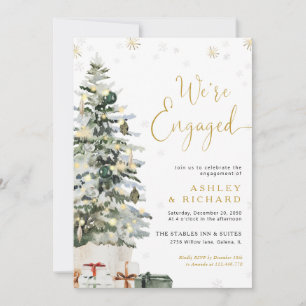 Christmas Tree Engagement Party Invitation