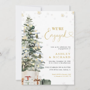 Christmas Tree Engagement Party Invitation