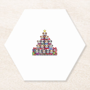 Christmas Tree English Bulldog Bulldogs _1 Paper Coaster