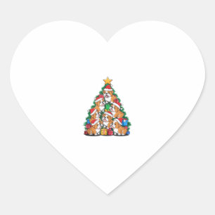 Christmas Tree English Bulldog Bulldogs  Heart Sticker