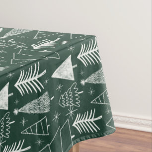 Christmas Tree - Evergreen Tree - Pine Tree Green Tablecloth