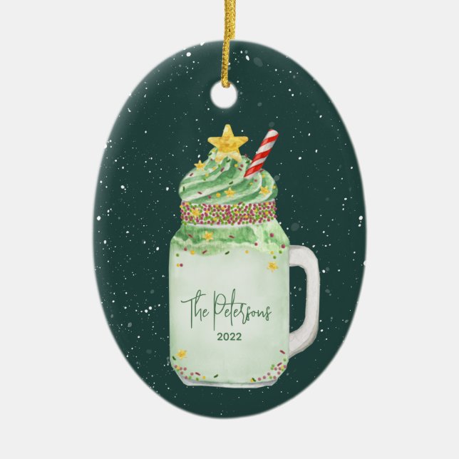 Christmas Tree Extreme Milkshake Holiday Ceramic O Decoration (Front)