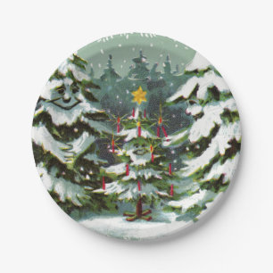 Christmas Tree Family Paper Plates