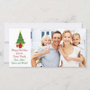 Christmas tree Family Photo Card