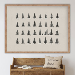 Christmas Tree Farm Art, Trees, Family Christmas, Poster