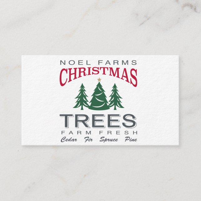 CHRISTMAS TREE FARM BUSINESS CARD (Front)