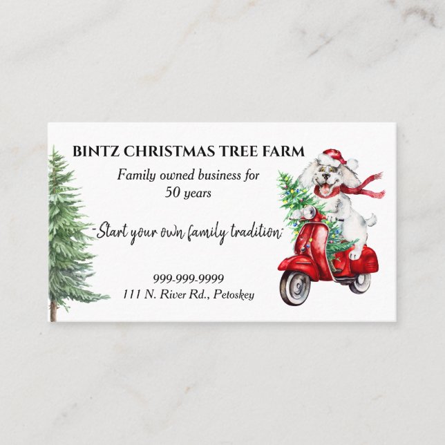 Christmas Tree Farm Business Cards (Front)