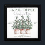 Christmas Tree Farm Gift Box<br><div class="desc">A rustic Christmas tree farm watercolor sign gift box.</div>