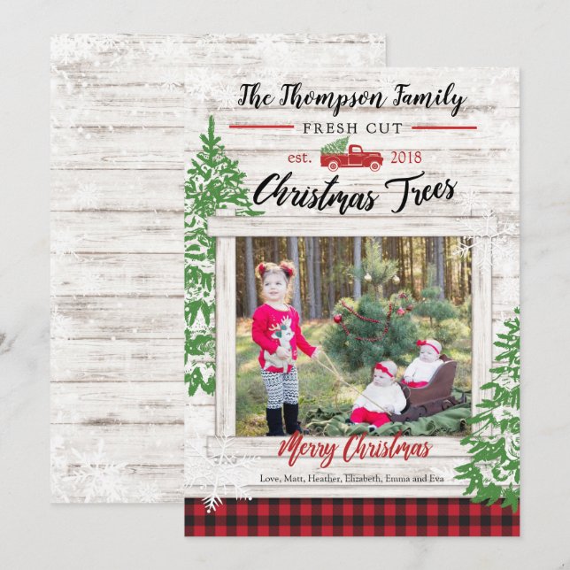 Christmas Tree Farm Holiday Photo Card (Front/Back)