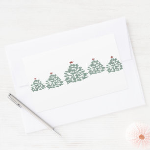 Christmas Tree Farm Illustration Rectangular Sticker