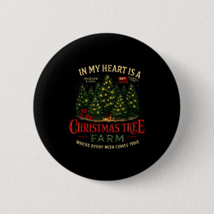 Christmas Tree Farm In My Heart Holiday Forest Gif 6 Cm Round Badge