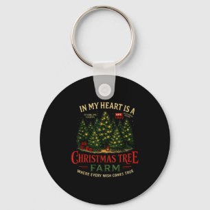 Christmas Tree Farm In My Heart Holiday Forest Gif Key Ring