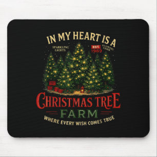 Christmas Tree Farm In My Heart Holiday Forest Gif Mouse Mat