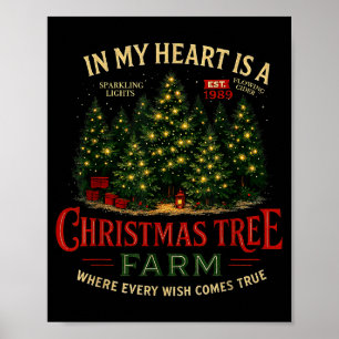 Christmas Tree Farm In My Heart Holiday Forest Gif Poster