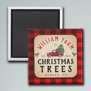Christmas Tree Farm Pine Trees farmhouse style Magnet