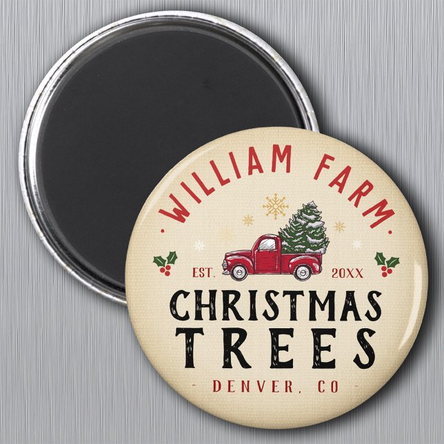 Christmas Tree Farm Pine Trees farmhouse style Magnet (Creator Uploaded)