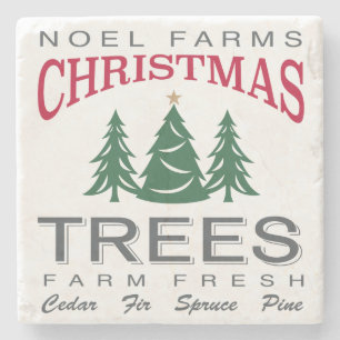 CHRISTMAS TREE FARM STONE COASTER