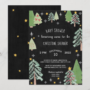 Christmas Tree Farm Winter baby shower invite