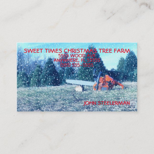 Christmas Tree Farm Winter Business Card (Front)