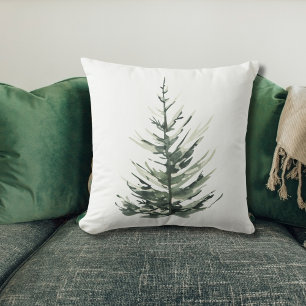 Christmas tree farmhouse Throw Pillow