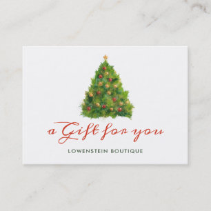 Christmas Tree Festive Holiday   Gift Certificate