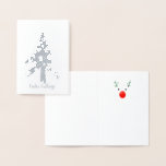 Christmas tree foil card<br><div class="desc">Simple,  noble,  fine. Indoor with colored elk</div>