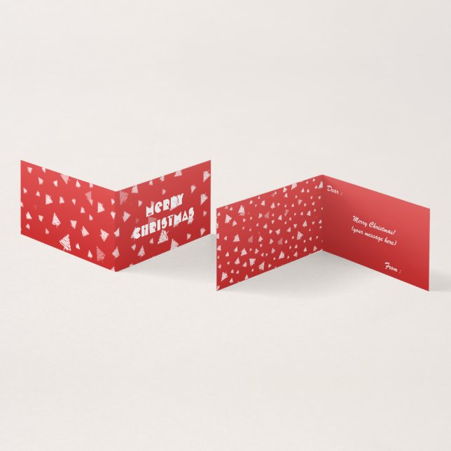 Christmas Tree Folded Card (Inside and Outside)